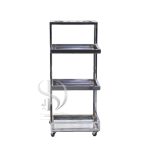 ترولی فلزی چرخدار طبقه دار جای سشواردار زاپیا سه طبقه