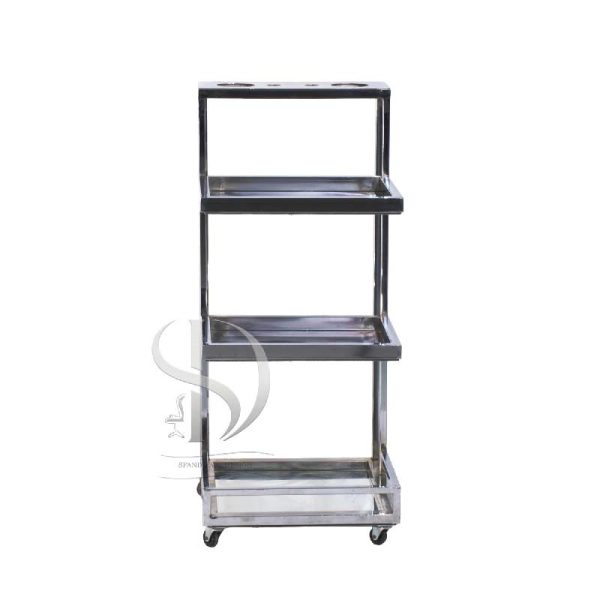 ترولی فلزی چرخدار طبقه دار جای سشواردار زاپیا سه طبقه