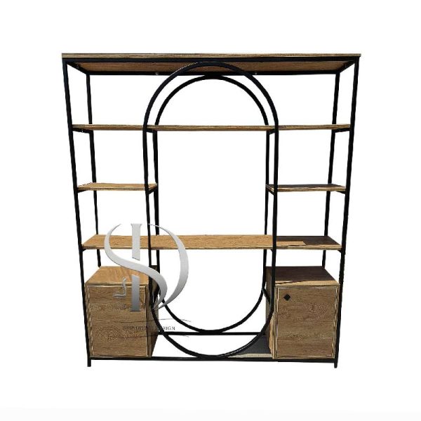 ویترین فلزی MDF ایستاده دکوراتیو تاویار پایین کمد