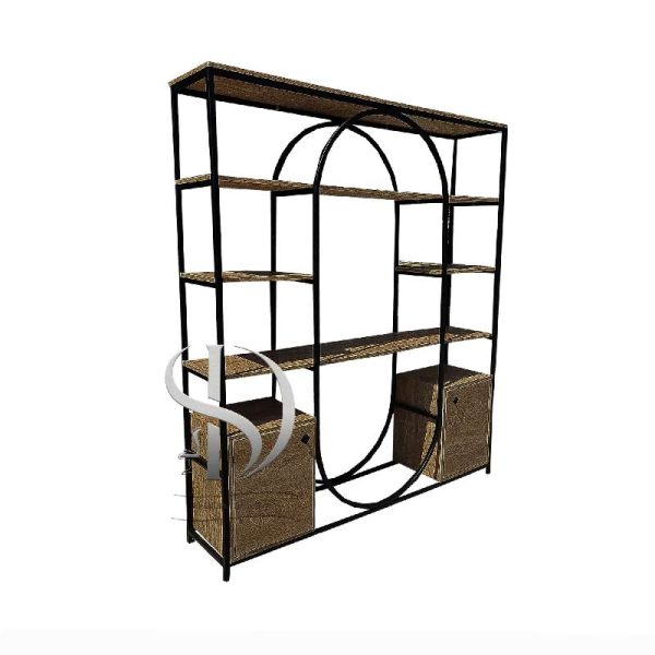 ویترین فلزی MDF ایستاده دکوراتیو تاویار پایین کمد