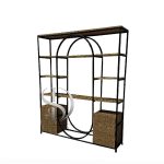 ویترین فلزی MDF ایستاده دکوراتیو تاویار پایین کمد