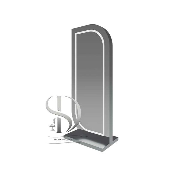 آینه استیل ایستاده یک فریم دورو نهال سیلور