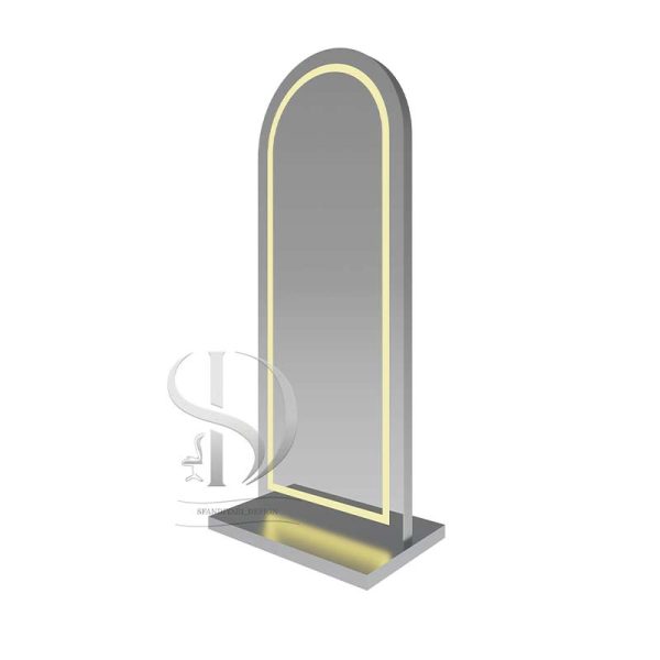 آینه استیل ایستاده یک فریم یکرو مرجان سیلور