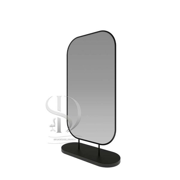 آینه فلزی ایستاده یک فریم یکرو آلیسون پایه صفحه