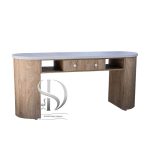 میز ناخن MDF روکشدار کشودار دونفره لانکوم - تصویر 2