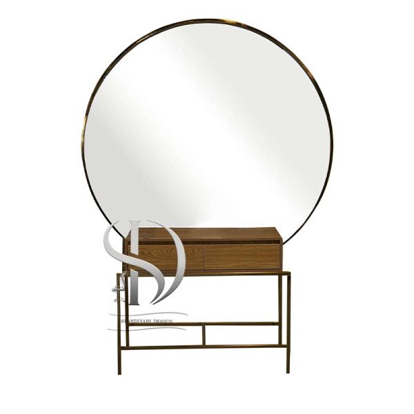 آینه کنسول MDF فلزی ایستاده دیواری کیان یک نفره