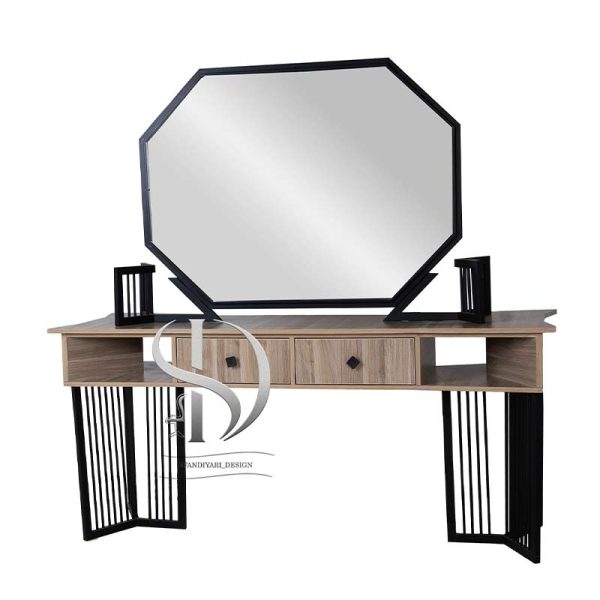 آینه کنسول MDF فلزی ایستاده یکرو پروان بزرگ