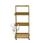 ترولی فلزی چرخدار طبقه دار جای سشواردار زاپیا سه طبقه - تصویر 3