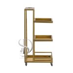 ترولی فلزی چرخدار طبقه دار جای سشواردار زاپیا سه طبقه - تصویر 2