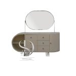 آینه کنسول MDF فلزی ایستاده یکرو گریم آنالی - تصویر 3