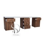 میز ناخن MDF  روکشدارکشو داردو نفره  تامر وسط باکس - تصویر 2