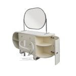 آینه کنسول MDF فلزی ایستاده یکرو گریم آنالی - تصویر 4