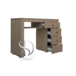 میز ناخن MDF  روکشدارکشو داریک نفره  تامرکنار اپال کمد دار - تصویر 3