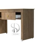 میز ناخن MDF  روکشدارکشودار یک نفره تامرکنار اپال - تصویر 3
