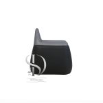 پاف چوبی روکش پارچه یک نفره کبودین پایه ثابت - تصویر 3