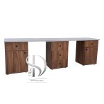 میز ناخن MDF  روکشدارکشو داردو نفره  تامر وسط باکس