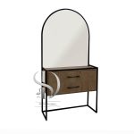 آینه کنسول MDF فلزی ایستاده یکرو نایین یک نفره دو کشو