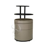 باکس فلزی چرخدار کشودار جای سشواردار سایلیندر قطر 50 دو کشو - تصویر 2