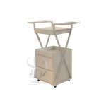 باکس فلزی چرخدار کشودار جای سشواردار الکساندریا دوکشو وسط خالی - تصویر 5