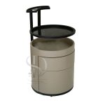 باکس فلزی چرخدار کشودار جای سشواردار سایلیندر قطر 50 دو کشو