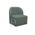 مبل چوبی روکش پارچه یک نفره گوشواره دار ونگر
