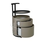 باکس فلزی چرخدار کشودار جای سشواردار سایلیندر قطر 50 دو کشو - تصویر 3