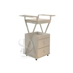 باکس فلزی چرخدار کشودار جای سشواردار الکساندریا دوکشو وسط خالی