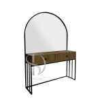 آینه کنسول MDF فلزی ایستاده یکرو کشودار نایین پره دار - تصویر 5