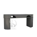 میز ناخن MDF کشودار دونفره مهسان یووی نیم دایره