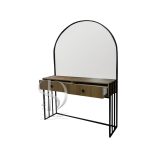 آینه کنسول MDF فلزی ایستاده یکرو کشودار نایین پره دار - تصویر 4