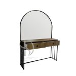 آینه کنسول MDF فلزی ایستاده یکرو کشودار نایین پره دار